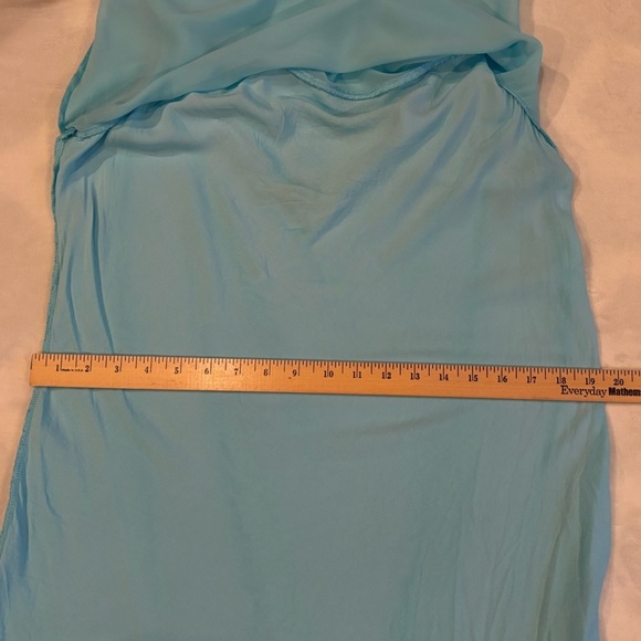 Abercrombie & Fitch Cocktail Dress Cowl Neck Sky Blue Sleeveless Size L - Picture 8 of 11